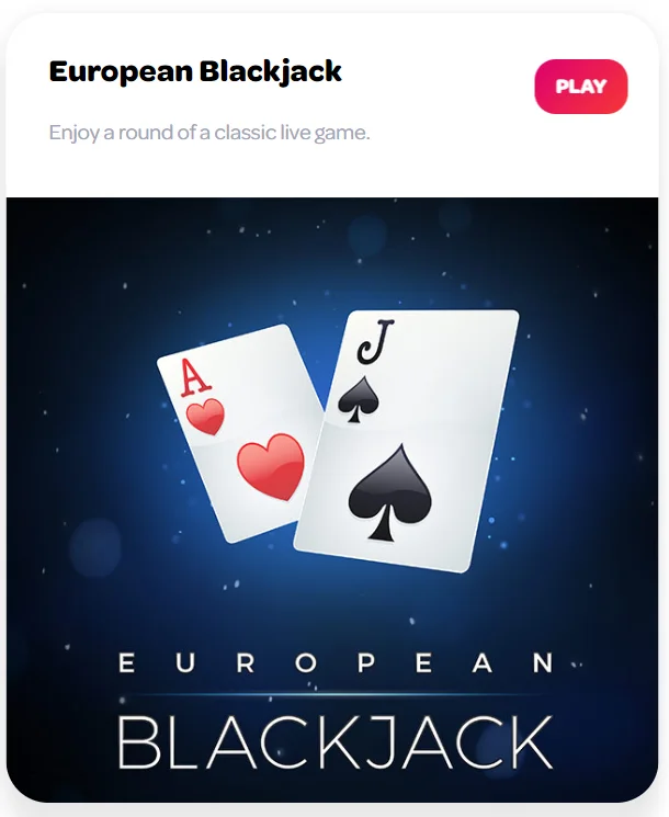 Spin Casino European Blackjack