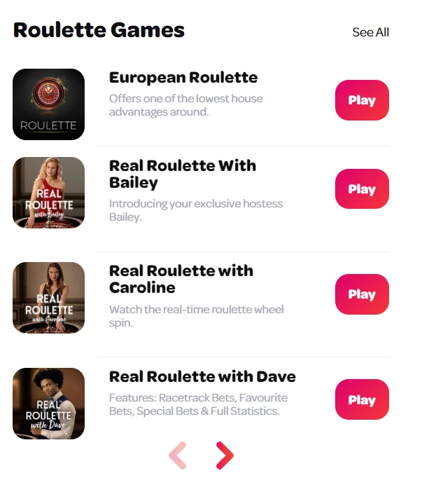 Varieties of Online Roulette at Spin Casino Platform